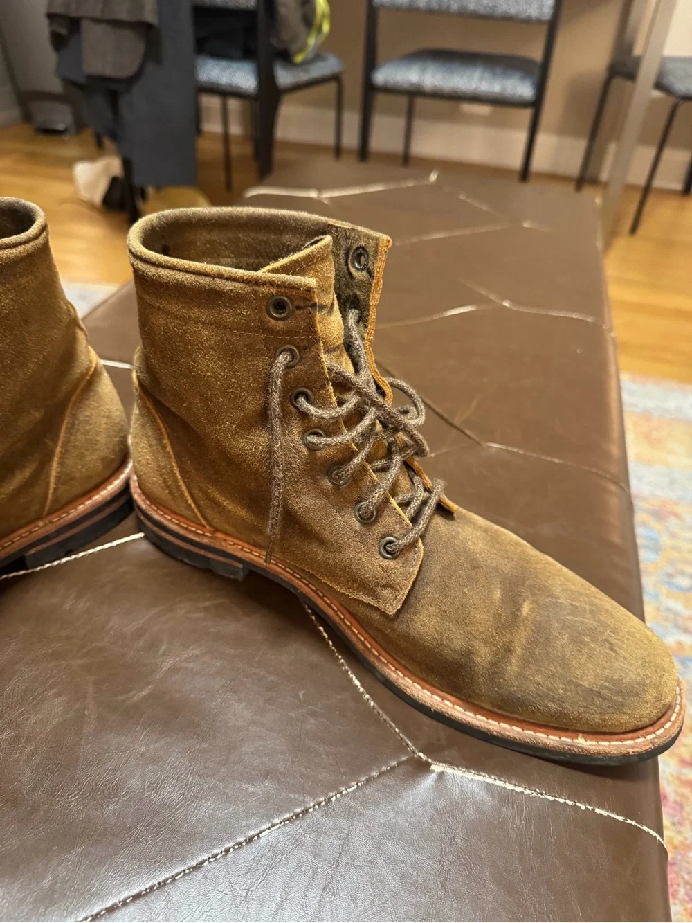 Nisolo Brown Suede Lace-Up Men's Boots